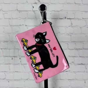 Mark Tetro New York City Cat Vinyl Pink Keychain Wristlet